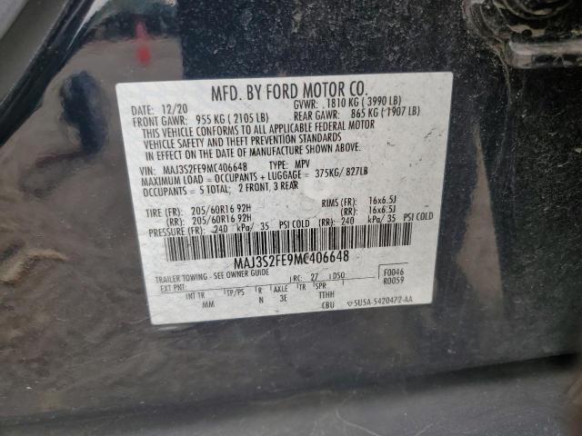 2021 FORD ECOSPORT S - MAJ3S2FE9MC406648