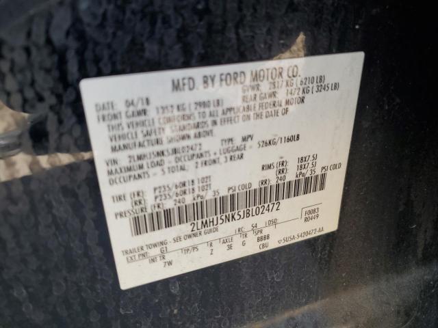 2018 Lincoln Mkt VIN: 2LMHJ5NK5JBL02472 Lot: 61545154