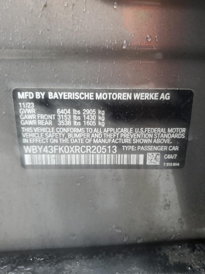 WBY43FK0XRCR20513 2024 BMW I5 M60