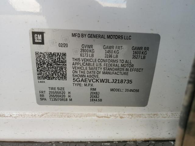 2020 BUICK ENCLAVE AV - 5GAEVCKW3LJ218735