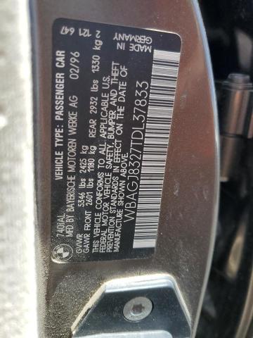 1996 BMW 740 Il VIN: WBAGJ8327TDL37833 Lot: 61722214