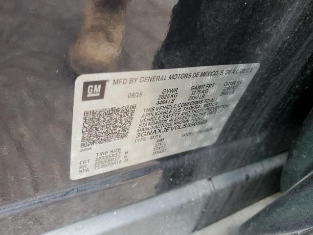 2020 Chevrolet Equinox Lt VIN: 3GNAXJEV0LS550569 Lot: 62855484