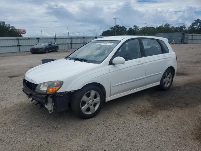 KIA SPECTRA5 5 2008 white hatchbac gas KNAFE161485010382 photo #1