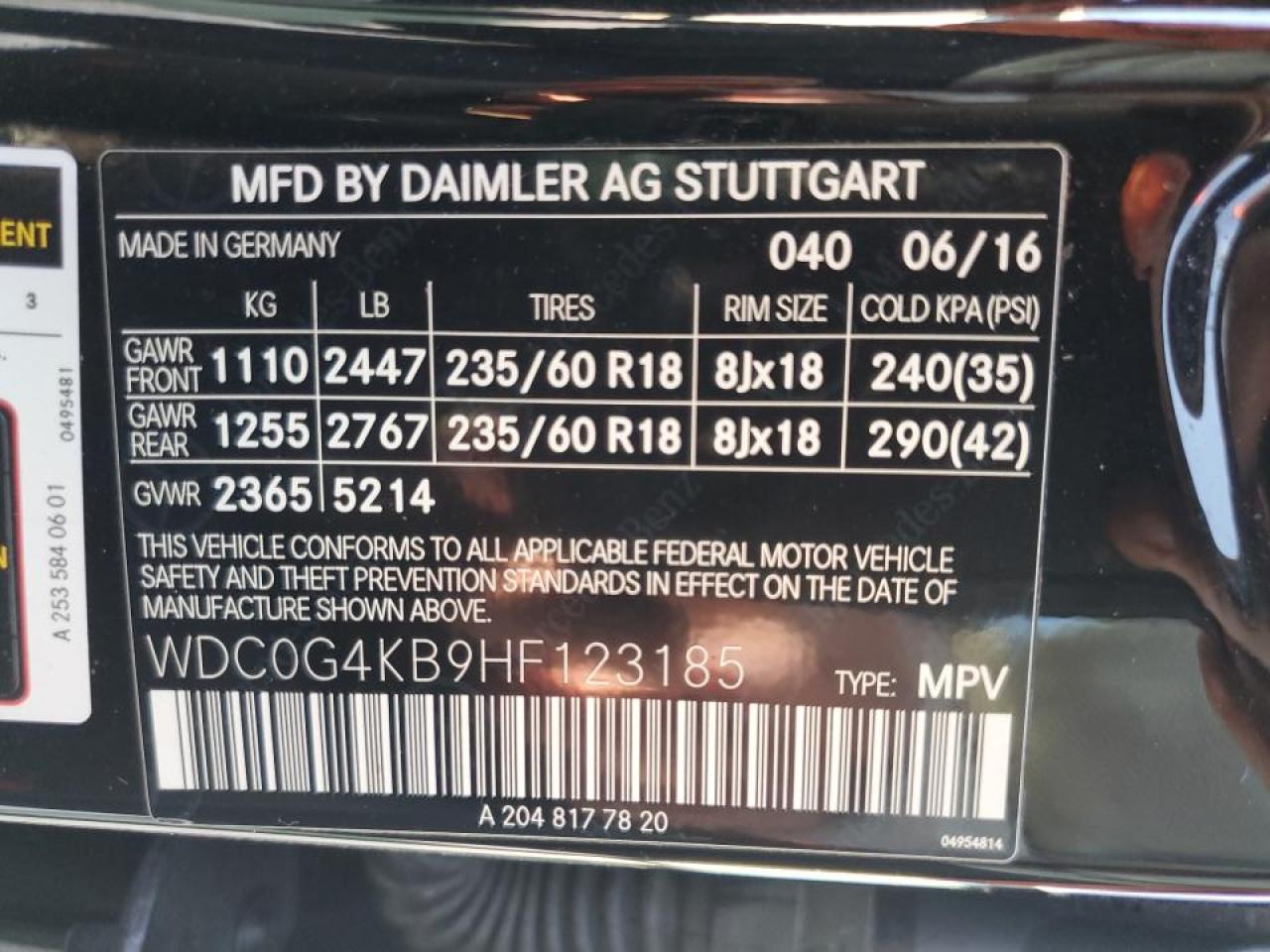 WDC0G4KB9HF123185 2017 Mercedes-Benz Glc 300 4Matic