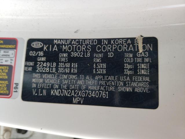 VIN KNDJN2A2XG7340761 2016 KIA Soul no.12