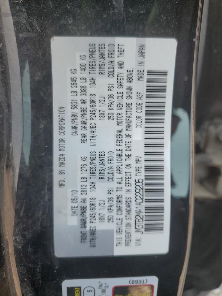 JM3TB2MA1A0229205 2010 Mazda Cx-9