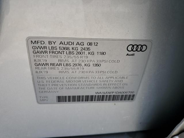 VIN WA1LFAFP1DA006700 2013 Audi Q5, Premium Plus no.14