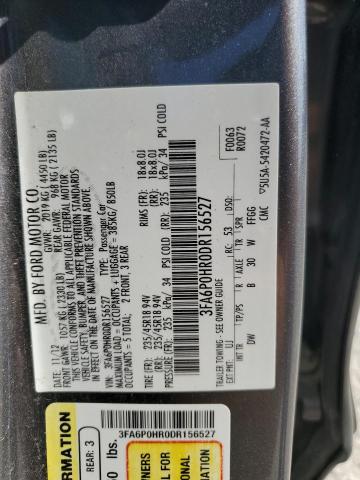 2013 Ford Fusion Se VIN: 3FA6P0HR0DR156527 Lot: 61622864