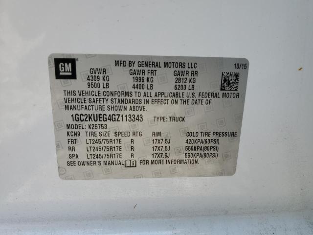 2016 CHEVROLET SILVERADO - 1GC2KUEG4GZ113343