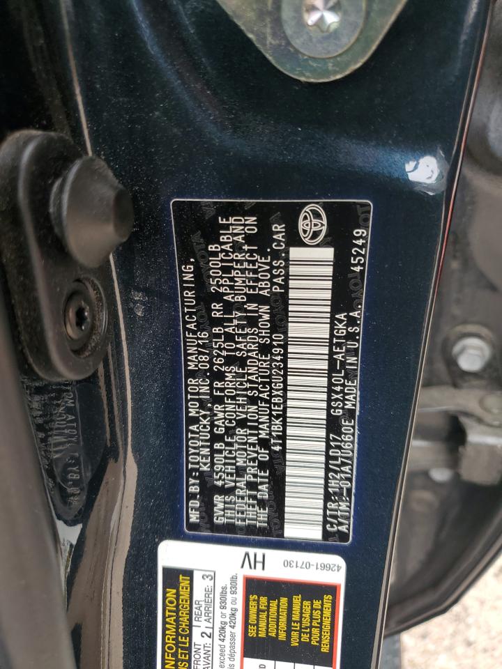 4T1BK1EBXGU234910 2016 Toyota Avalon Xle