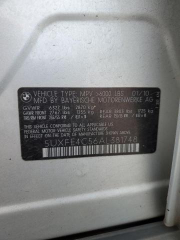 2010 BMW X5 xDrive30I VIN: 5UXFE4C56AL381748 Lot: 61534894