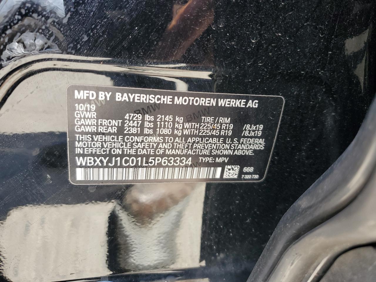 WBXYJ1C01L5P63334 2020 BMW X2 xDrive28I