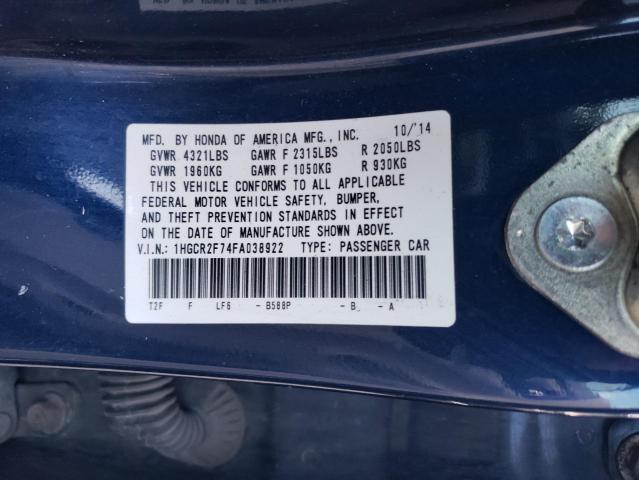 1HGCR2F74FA038922 2015 HONDA ACCORD - Image 12