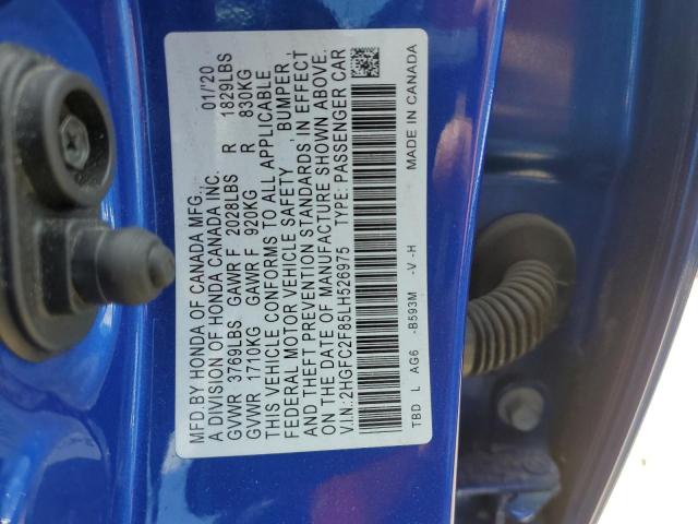 2020 HONDA CIVIC SPOR - 2HGFC2F85LH526975