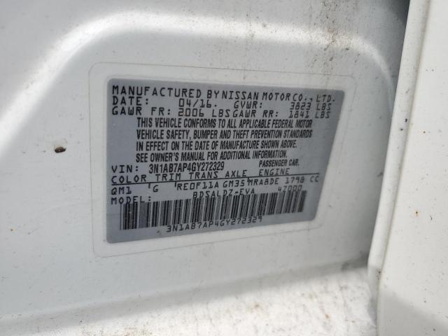 2016 Nissan Sentra S VIN: 3N1AB7AP4GY272329 Lot: 61732734