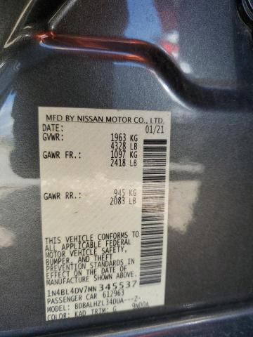 2021 NISSAN ALTIMA SV - 1N4BL4DV7MN345537