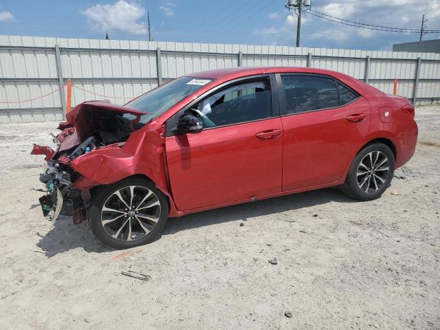 TOYOTA COROLLA L 2019 red  gas 2T1BURHE3KC221179 photo #1