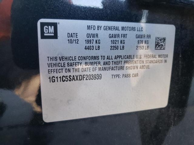 2013 Chevrolet Malibu 1Lt VIN: 1G11C5SAXDF203939 Lot: 61733314