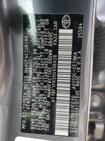 VIN 4T1BF1FK5HU406426 2017 Toyota Camry, LE no.13