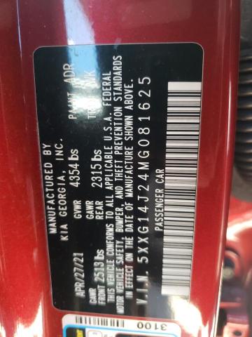 2021 KIA K5 LXS - 5XXG14J24MG081625