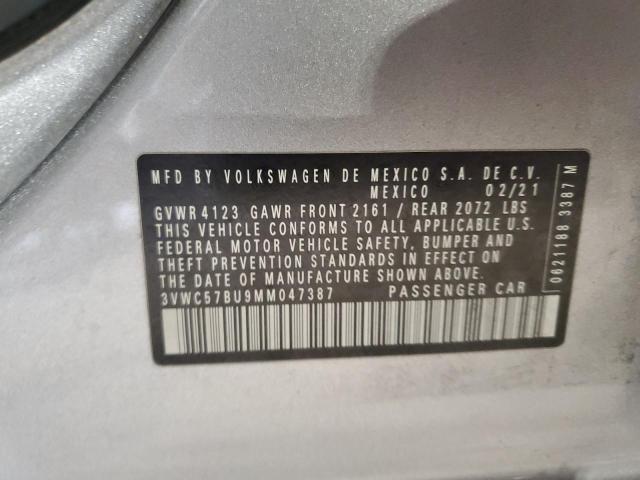 2021 Volkswagen Jetta S VIN: 3VWC57BU9MM047387 Lot: 62144824