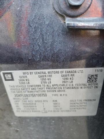 2016 GMC TERRAIN SL - 2GKFLUE37G6190753