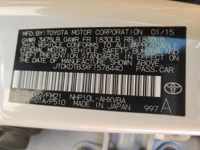 VIN JTDKDTB3XF1578440 2015 Toyota Prius no.14