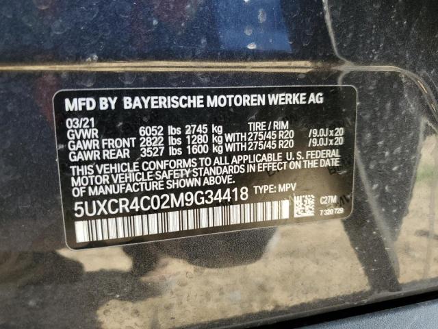 VIN 5UXCR4C02M9G34418 2021 BMW X5, Sdrive 40I no.13