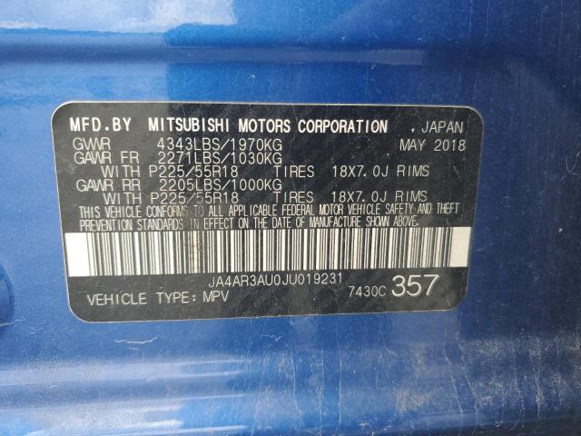 2018 MITSUBISHI OUTLANDER - JA4AR3AU0JU019231