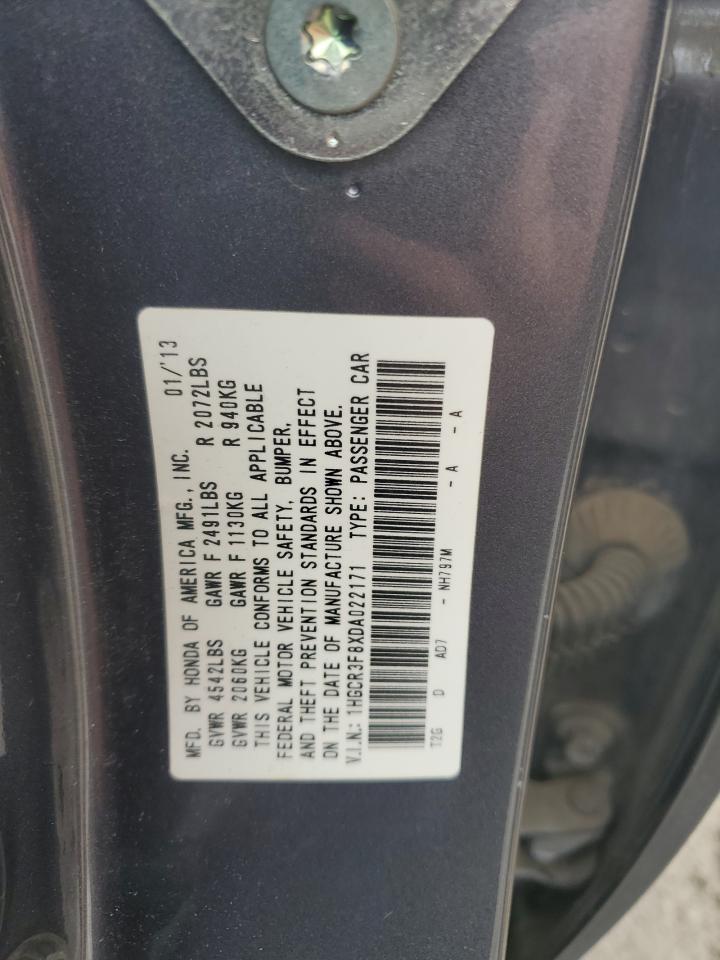 2013 Honda Accord Exl vin: 1HGCR3F8XDA022171