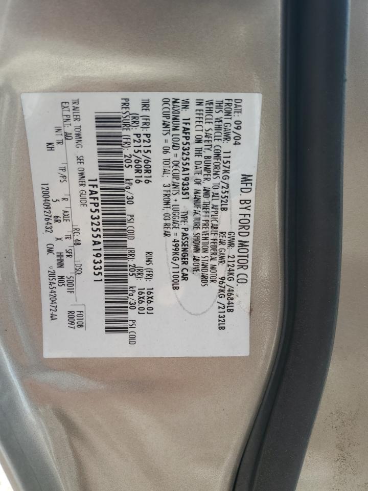 1FAFP53255A193351 2005 Ford Taurus Se