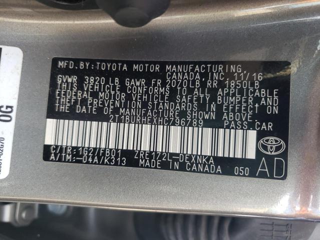 2017 TOYOTA COROLLA L - 2T1BURHEXHC796789