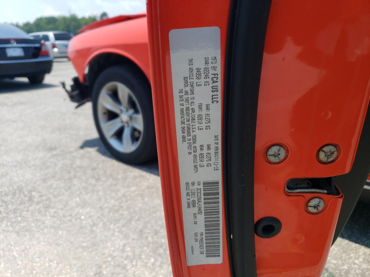 2C3CDZAG4LH104092 2020 Dodge Challenger Sxt