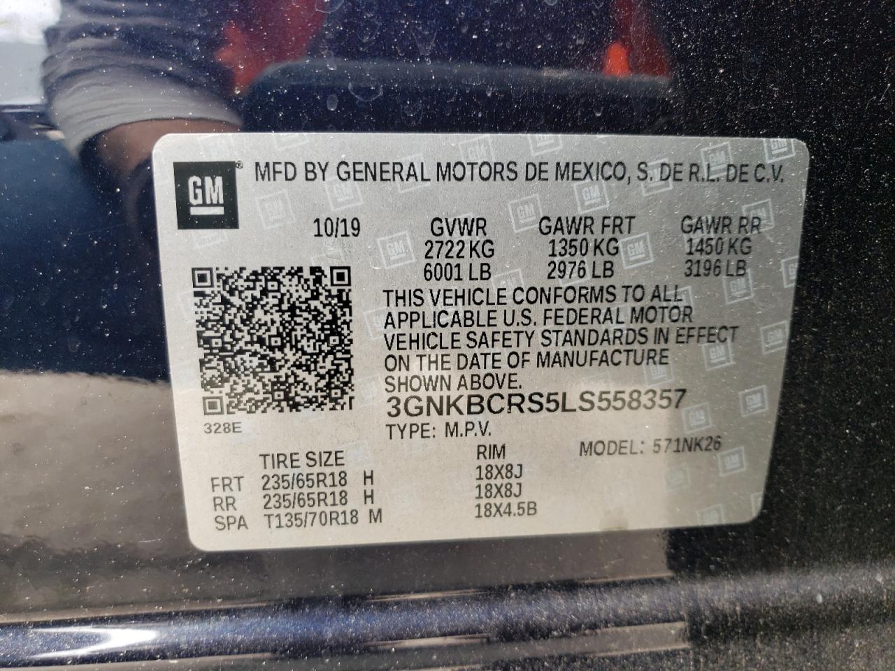 3GNKBCRS5LS558357 2020 Chevrolet Blazer 2Lt