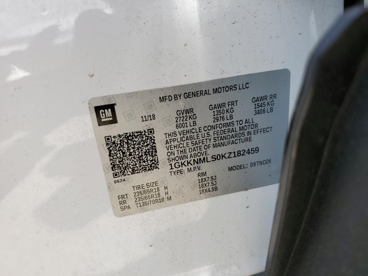 1GKKNMLS0KZ182459 2019 GMC Acadia Slt-1