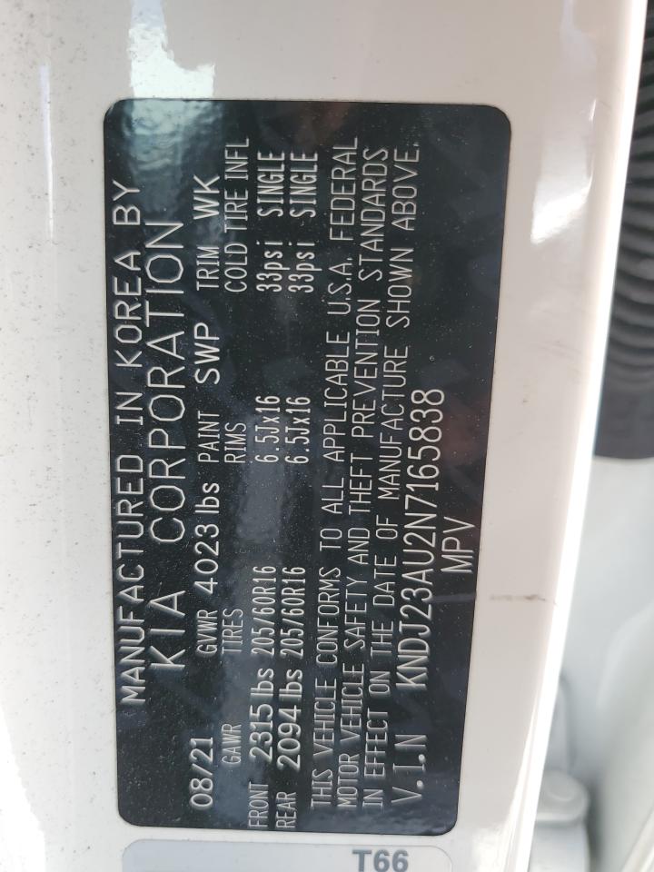 KNDJ23AU2N7165838 2022 Kia Soul Lx