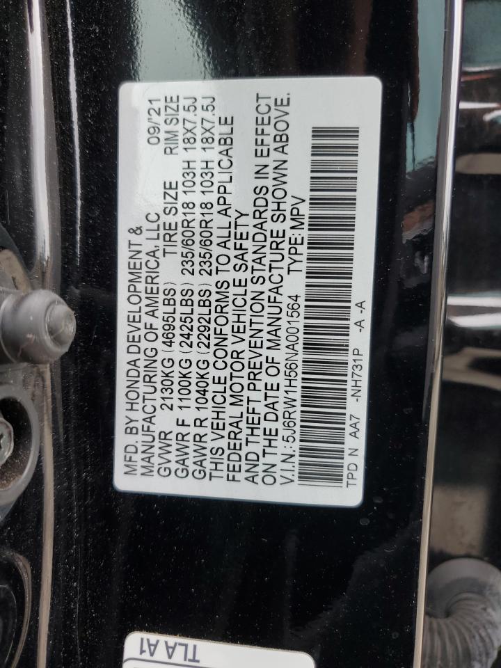 5J6RW1H56NA001564 2022 Honda Cr-V Ex