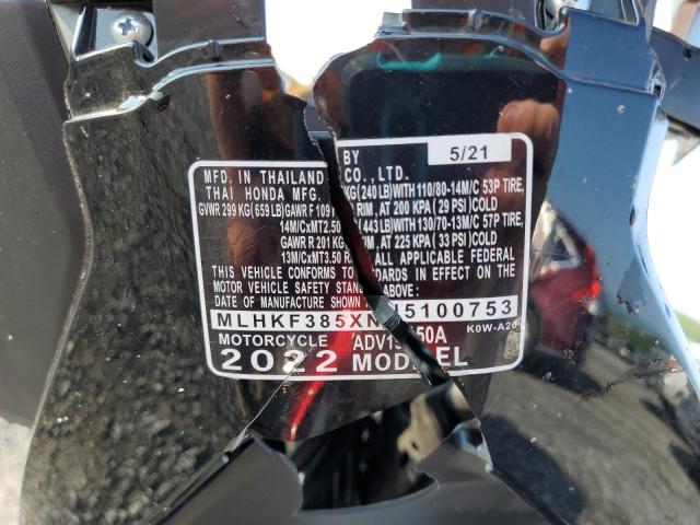 2022 HONDA ADV150 A MLHKF385XN5100753
