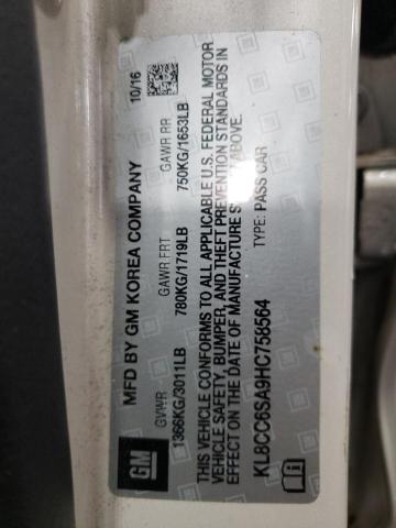 2017 CHEVROLET SPARK 1LT - KL8CC6SA9HC758564
