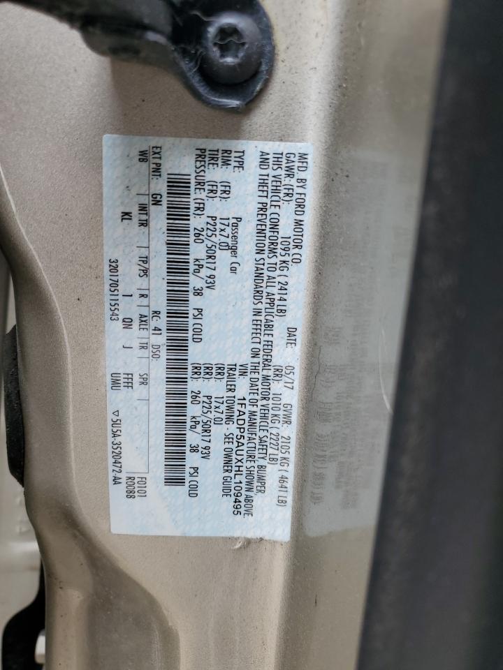 1FADP5AUXHL109495 2017 Ford C-Max Se