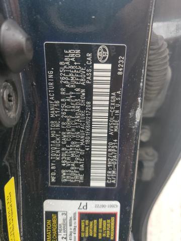 VIN 4T1BD1FK6HU217208 2017 Toyota Camry, Hybrid no.13