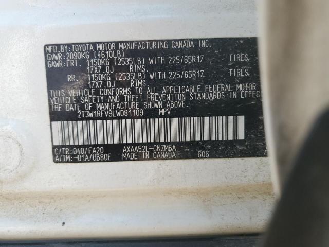 VIN 2T3W1RFV9LW081109 2020 Toyota RAV4, Xle no.13