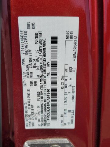 2015 FORD ESCAPE TIT - 1FMCU9J91FUA67240