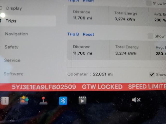 2020 TESLA MODEL 3 - 5YJ3E1EA9LF802509