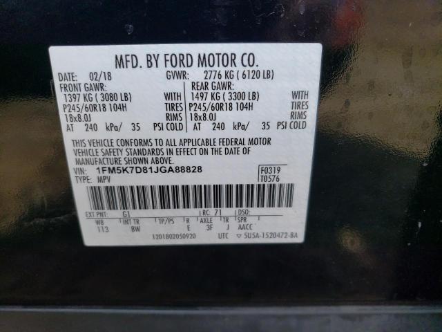 2018 FORD EXPLORER X - 1FM5K7D81JGA88828