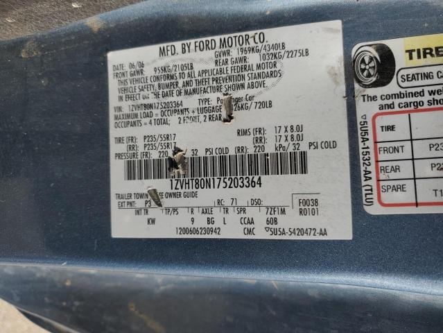 2007 Ford Mustang VIN: 1ZVHT80N175203364 Lot: 61526054