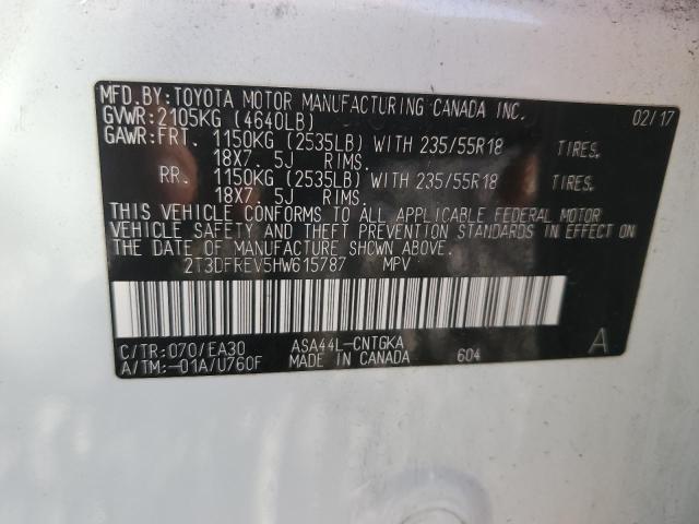 2017 TOYOTA RAV4 LIMIT - 2T3DFREV5HW615787