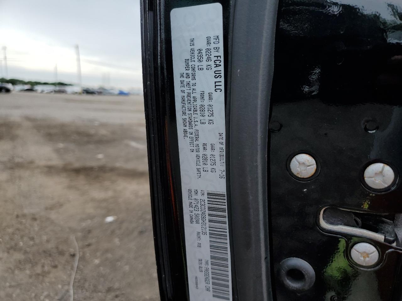 2C3CDZAG9GH312135 2016 Dodge Challenger Sxt