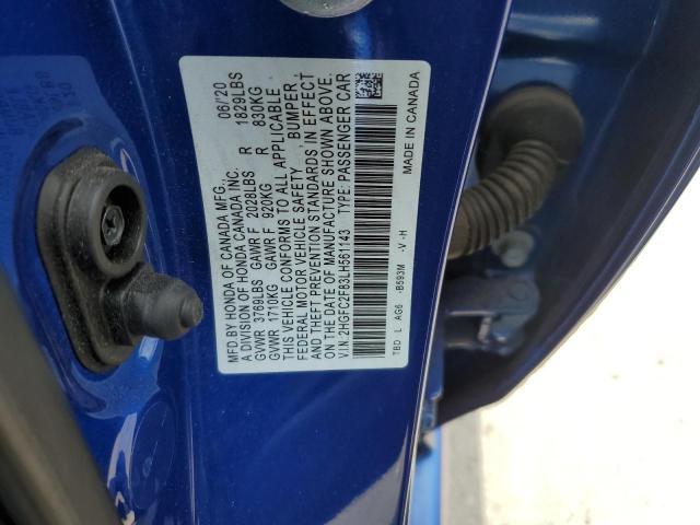 2020 HONDA CIVIC SPOR - 2HGFC2F83LH561143