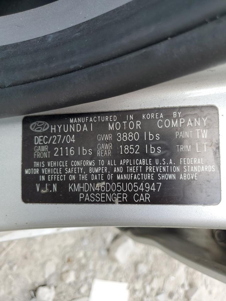 KMHDN46D05U054947 2005 Hyundai Elantra Gls